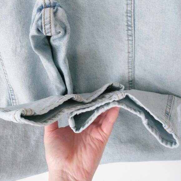 Universal Thread 16 High Rise Slim Straight Jeans Front Seam Patch Pocket Light - Picture 4 of 11